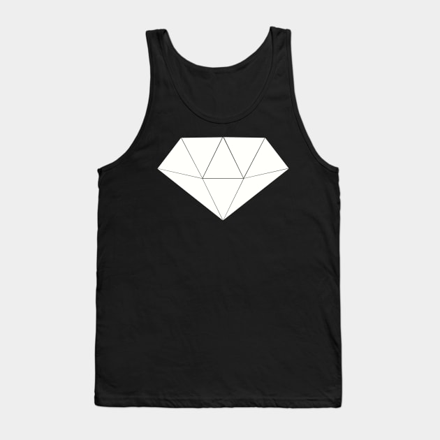 White diamond Tank Top by SAMUEL FORMAS